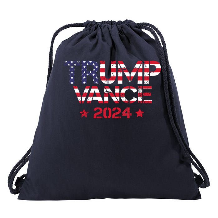 Trump Vance 2024 Vintage Patriotic Drawstring Bag