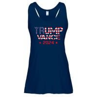 Trump Vance 2024 Vintage Patriotic Ladies Essential Flowy Tank