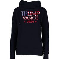 Trump Vance 2024 Vintage Patriotic Womens Funnel Neck Pullover Hood