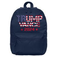 Trump Vance 2024 Vintage Patriotic 16 in Basic Backpack