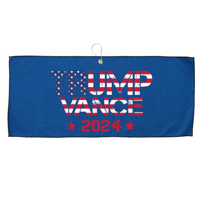 Trump Vance 2024 Vintage Patriotic Large Microfiber Waffle Golf Towel