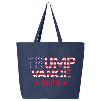 Trump Vance 2024 Vintage Patriotic 25L Jumbo Tote