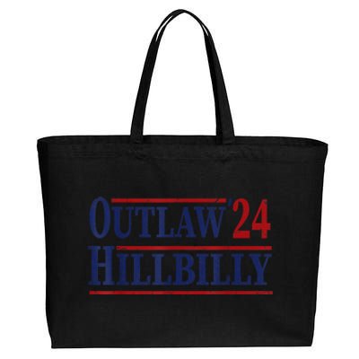 Trump Vance 2024 Outlaw Hillbilly Us Flag Vintage Cotton Canvas Jumbo Tote