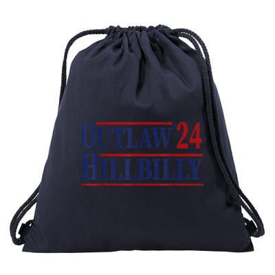 Trump Vance 2024 Outlaw Hillbilly Us Flag Vintage Drawstring Bag