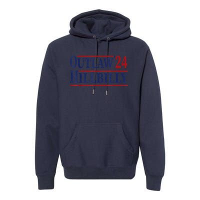 Trump Vance 2024 Outlaw Hillbilly Us Flag Vintage Premium Hoodie