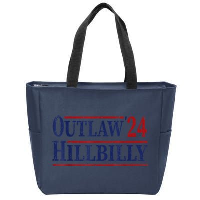 Trump Vance 2024 Outlaw Hillbilly Us Flag Vintage Zip Tote Bag