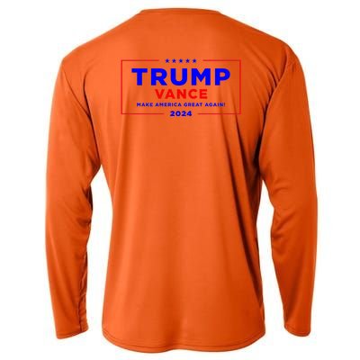 Trump Vance 2024 Front And Back Print Cooling Performance Long Sleeve Crew