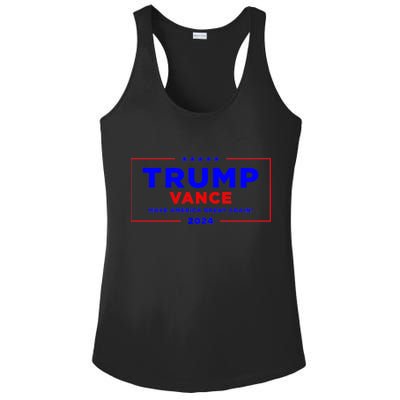 Trump Vance 2024 Front And Back Print Ladies PosiCharge Competitor Racerback Tank