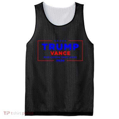 Trump Vance 2024 Front And Back Print Mesh Reversible Basketball Jersey Tank