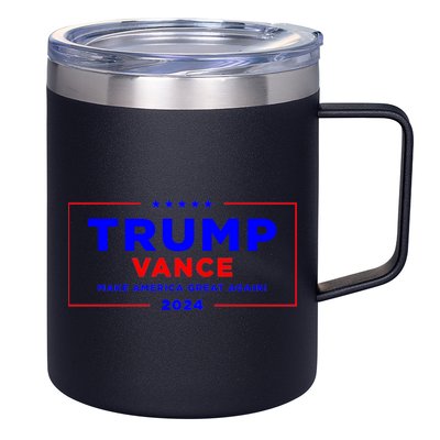 Trump Vance 2024 Front And Back Print 12oz Stainless Steel Coffee Mug