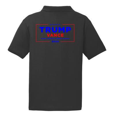 Trump Vance 2024 Front And Back Print PosiCharge RacerMesh Polo