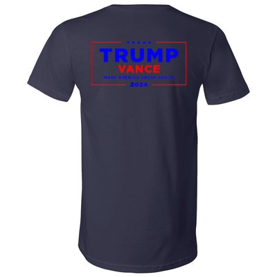 Trump Vance 2024 Front And Back Print V-Neck T-Shirt