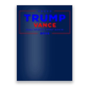 Trump Vance 2024 Front And Back Print Poster