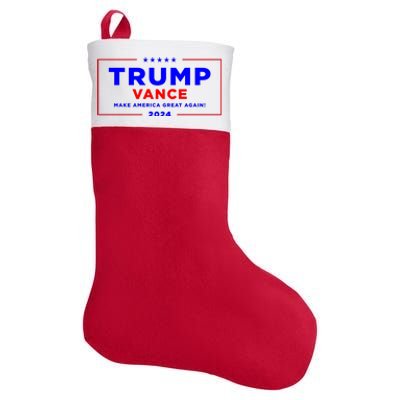 Trump Vance 2024 Front And Back Print Felt Holiday Christmas Stocking