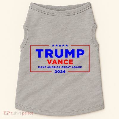 Trump Vance 2024 Front And Back Print Doggie Tank