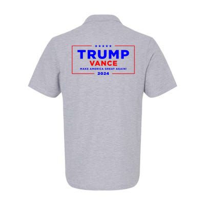 Trump Vance 2024 Front And Back Print Softstyle Adult Sport Polo