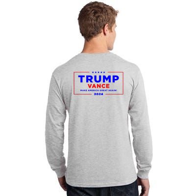 Trump Vance 2024 Front And Back Print Tall Long Sleeve T-Shirt