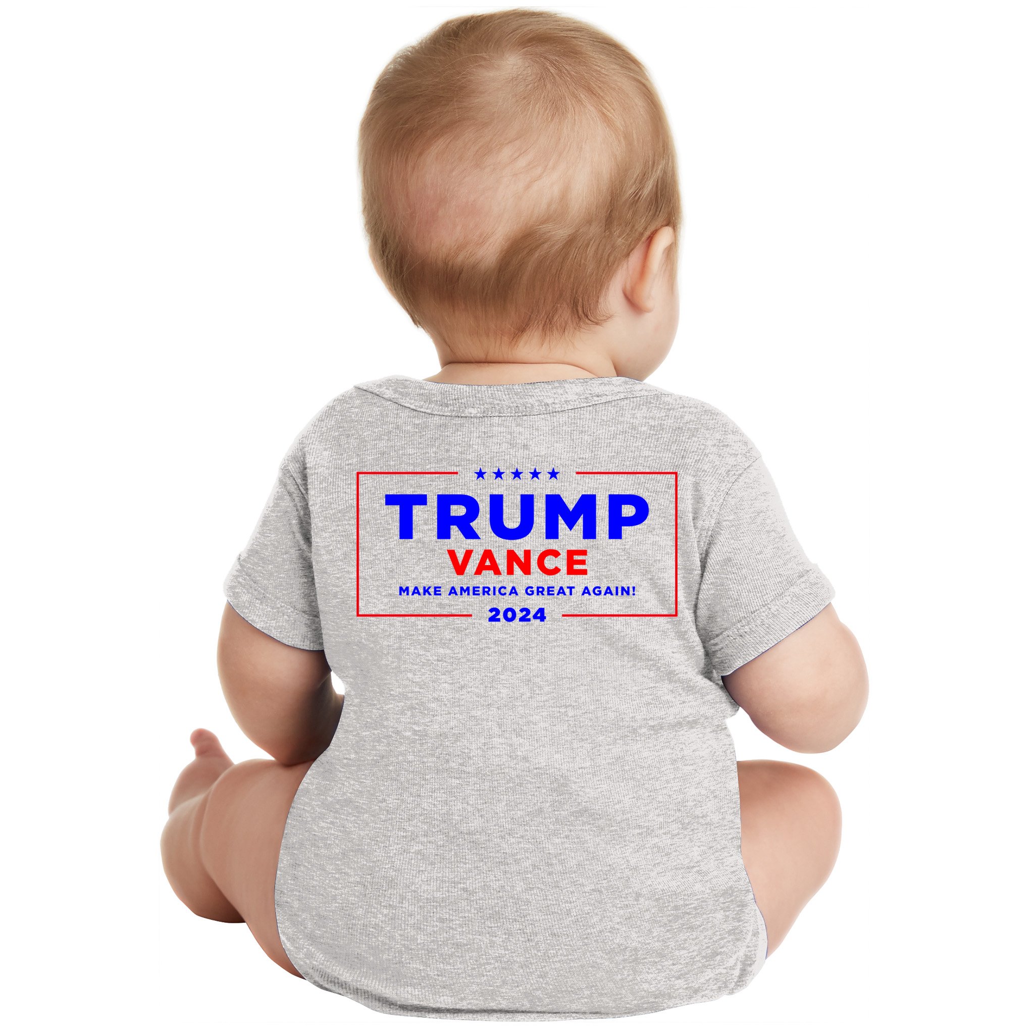 Trump Vance 2024 Front And Back Print Baby Bodysuit
