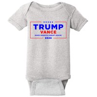 Trump Vance 2024 Front And Back Print Baby Bodysuit