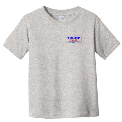 Trump Vance 2024 Front And Back Print Toddler T-Shirt