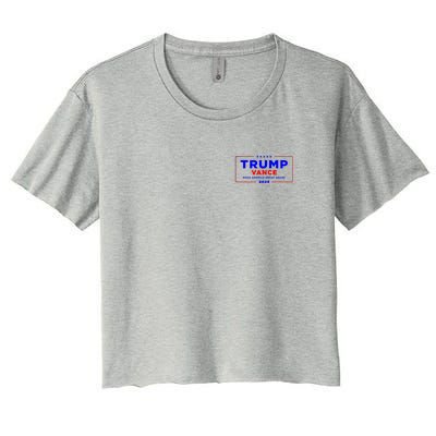 Trump Vance 2024 Front And Back Print Women's Crop Top Tee