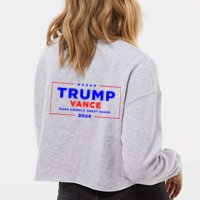 Trump Vance 2024 Front And Back Print Cropped Pullover Crew