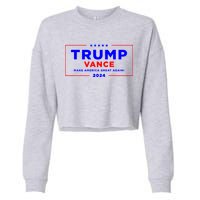 Trump Vance 2024 Front And Back Print Cropped Pullover Crew
