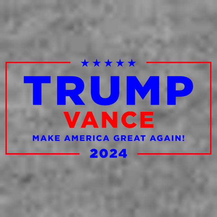 Trump Vance 2024 Front And Back Print Cropped Pullover Crew