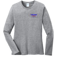 Trump Vance 2024 Front And Back Print Ladies Long Sleeve Shirt