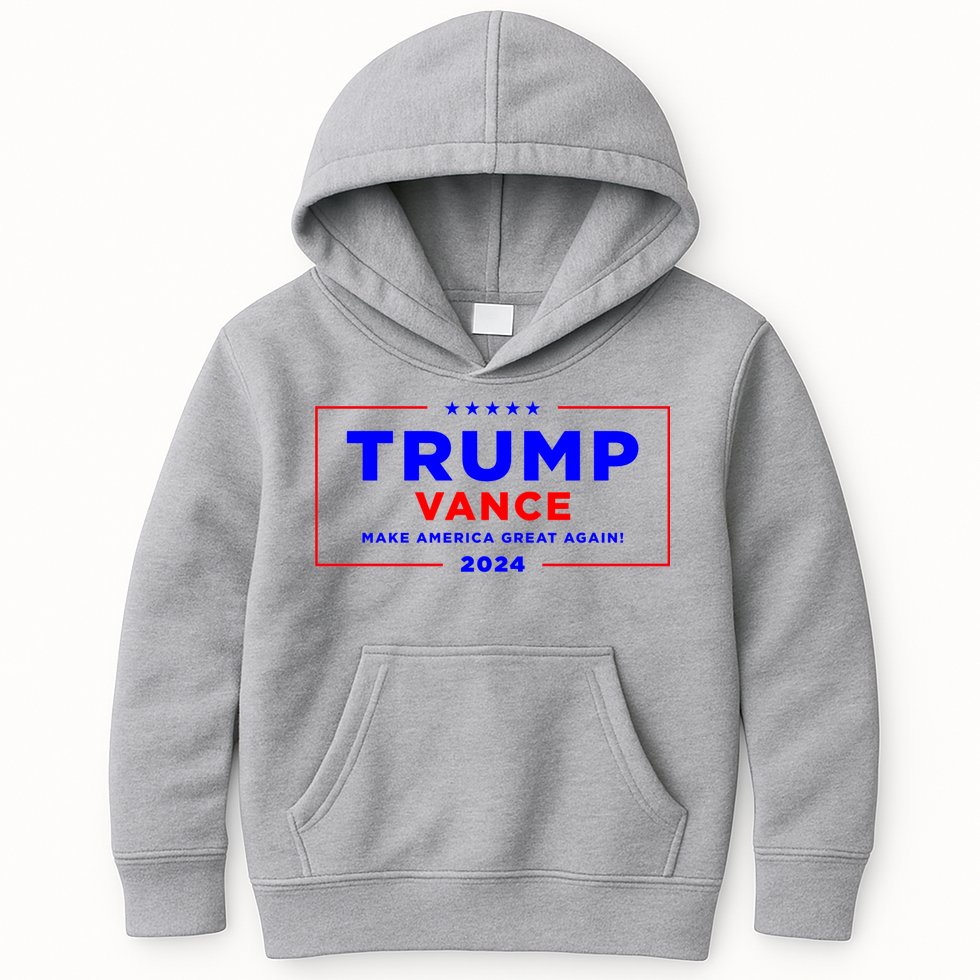 Trump Vance 2024 Front And Back Print Kids Hoodie