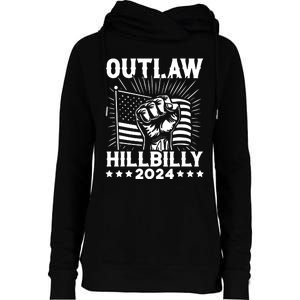 Trump Vance 2024 Donald Trump Jd Vance Outlaw Hillbilly Womens Funnel Neck Pullover Hood