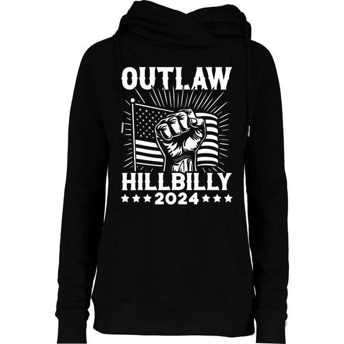 Trump Vance 2024 Donald Trump Jd Vance Outlaw Hillbilly Womens Funnel Neck Pullover Hood