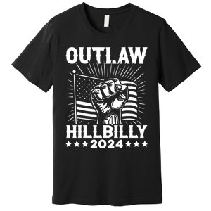 Trump Vance 2024 Donald Trump Jd Vance Outlaw Hillbilly Premium T-Shirt