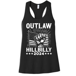 Trump Vance 2024 Donald Trump Jd Vance Outlaw Hillbilly Women's Racerback Tank