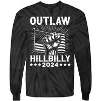 Trump Vance 2024 Donald Trump Jd Vance Outlaw Hillbilly Tie-Dye Long Sleeve Shirt