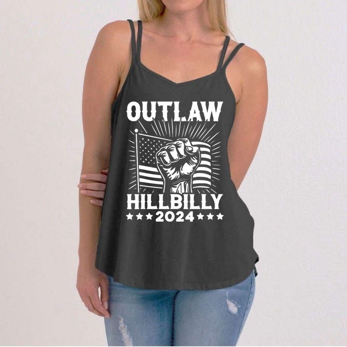 Trump Vance 2024 Donald Trump Jd Vance Outlaw Hillbilly Women's Strappy Tank