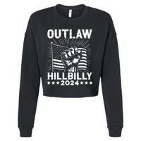 Trump Vance 2024 Donald Trump Jd Vance Outlaw Hillbilly Cropped Pullover Crew