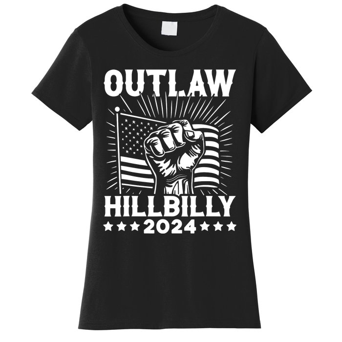 Trump Vance 2024 Donald Trump Jd Vance Outlaw Hillbilly Women's T-Shirt