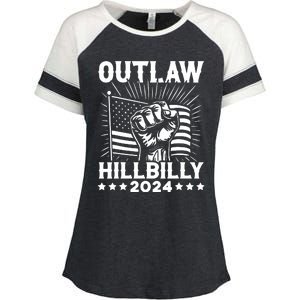 Trump Vance 2024 Donald Trump Jd Vance Outlaw Hillbilly Enza Ladies Jersey Colorblock Tee