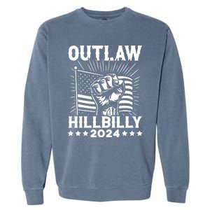 Trump Vance 2024 Donald Trump Jd Vance Outlaw Hillbilly Garment-Dyed Sweatshirt