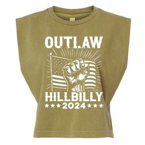 Trump Vance 2024 Donald Trump Jd Vance Outlaw Hillbilly Garment-Dyed Women's Muscle Tee