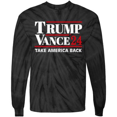 Trump Vance 2024 Take America Back Tie-Dye Long Sleeve Shirt