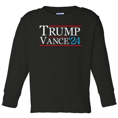 Trump Vance 2024 Trump Campaign Vance Toddler Long Sleeve Shirt