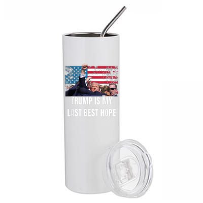 Trump Vance 2024 Retro Stripe Trump Jd Vance President Stainless Steel Tumbler