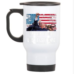 Trump Vance 2024 Retro Stripe Trump Jd Vance President Stainless Steel Travel Mug