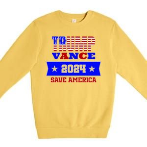 Trump Vance 2024 Save America Premium Crewneck Sweatshirt