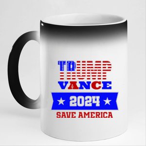 Trump Vance 2024 Save America 11oz Black Color Changing Mug