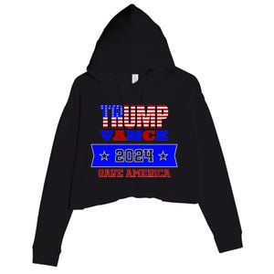 Trump Vance 2024 Save America Crop Fleece Hoodie