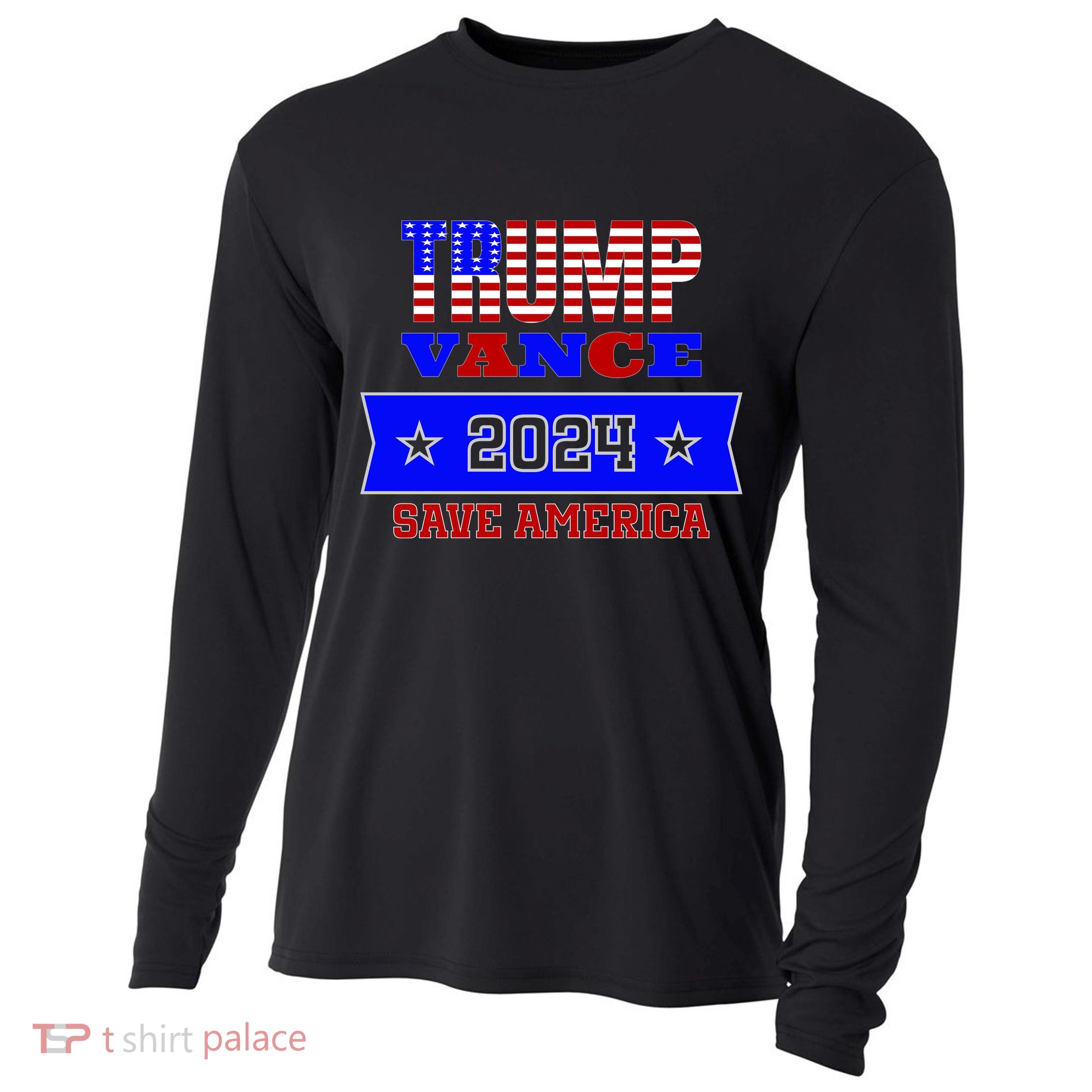 Trump Vance 2024 Save America Cooling Performance Long Sleeve Crew