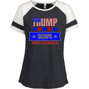 Trump Vance 2024 Save America Enza Ladies Jersey Colorblock Tee